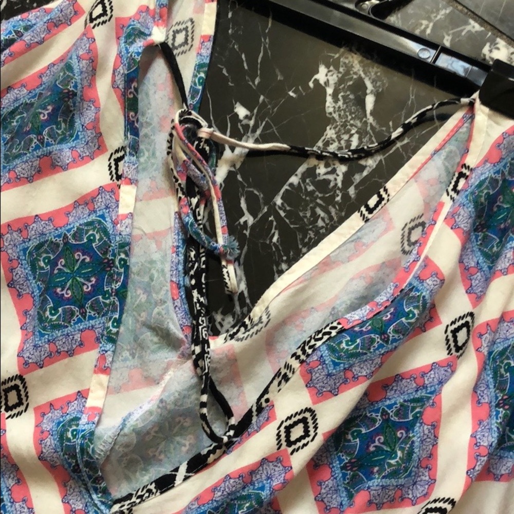 Funky Multi-Patterned Sleeved Romper - image 5